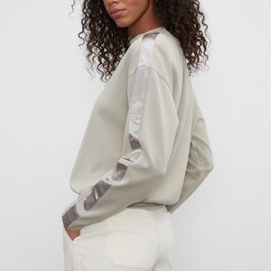 Club Monaco Satin Stripe Sweatshirt